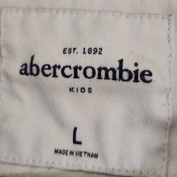 Abercrombie & Fitch Kids Navy Gray Striped Muscle Full Zip Hoodie Size L - Picture 6 of 6